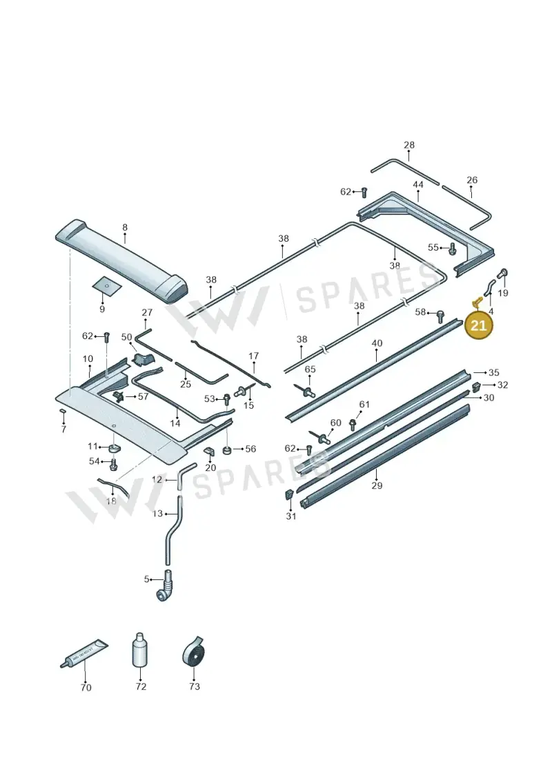 7H7875211A — Volkswagen Caravelle (2019-2024) diagram 452875000, position 21