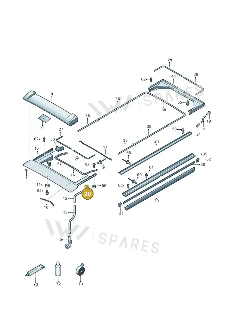 7H7875211 — Volkswagen Caravelle (2019-2024) diagram 452875000, position 20