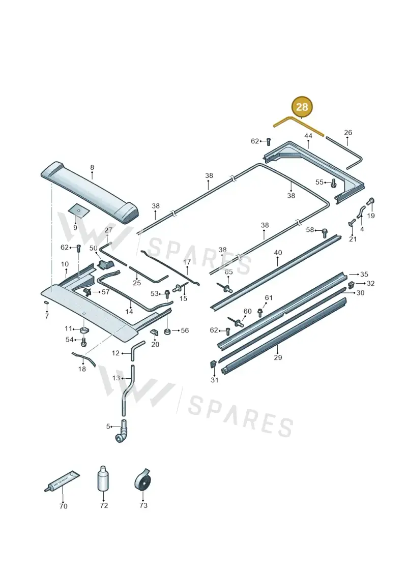 7H7875262C — Volkswagen Caravelle (2019-2024) diagram 452875000, position 28