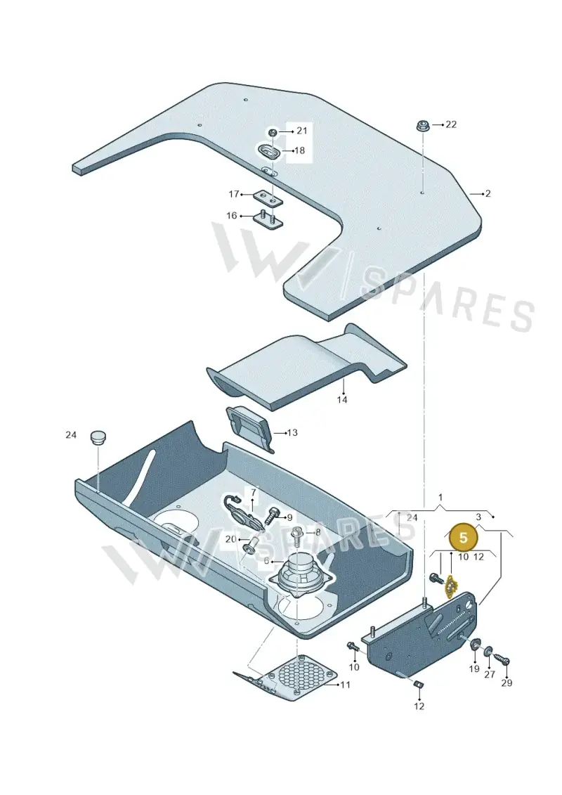 7H7898813 — Volkswagen Caravelle (2019-2024) diagram 452068500, position 5
