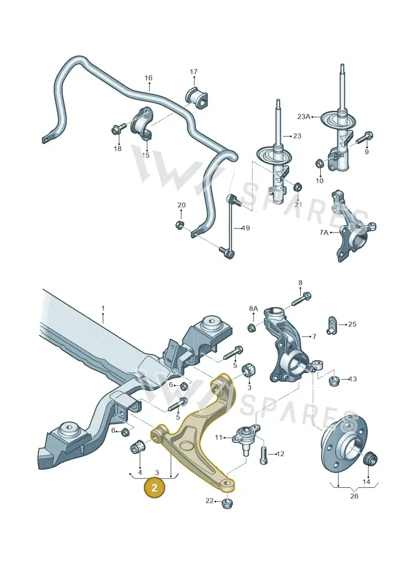 7H8407151B — Volkswagen Transp. caravelle (2009-2011) diagram 410407000, position 2