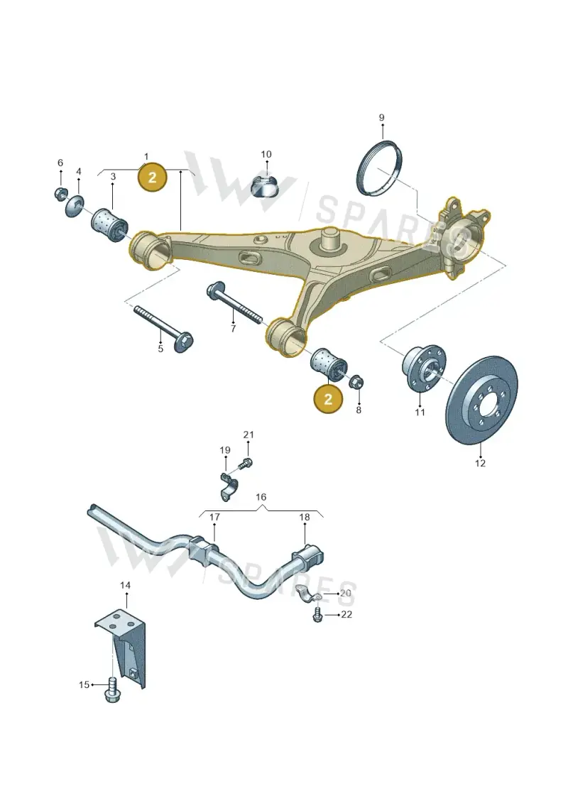 7H8501131 — Volkswagen Caravelle (2015-2019) diagram 410501150, position 2