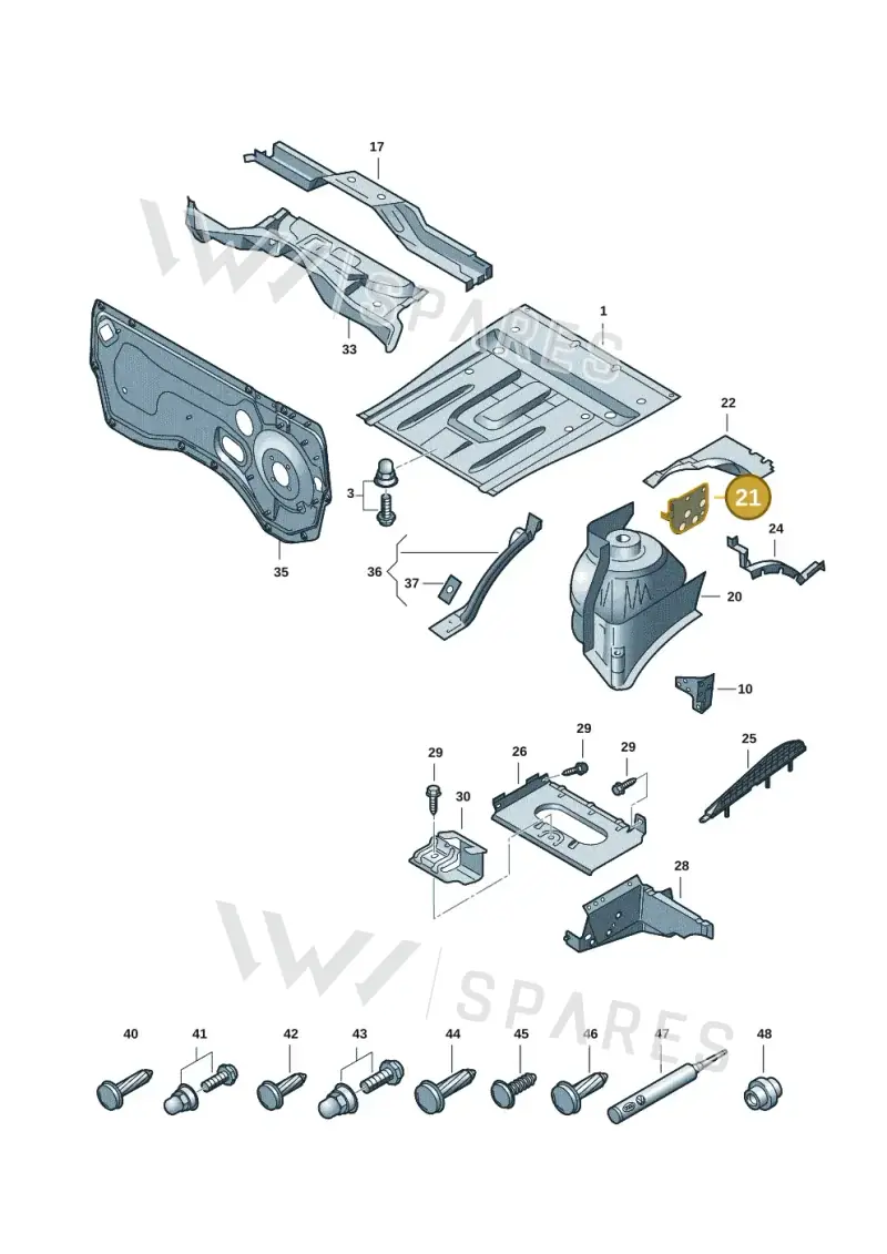 7H8803737 — Volkswagen Transport. multivan (2019-2024) diagram 7em801010, position 21