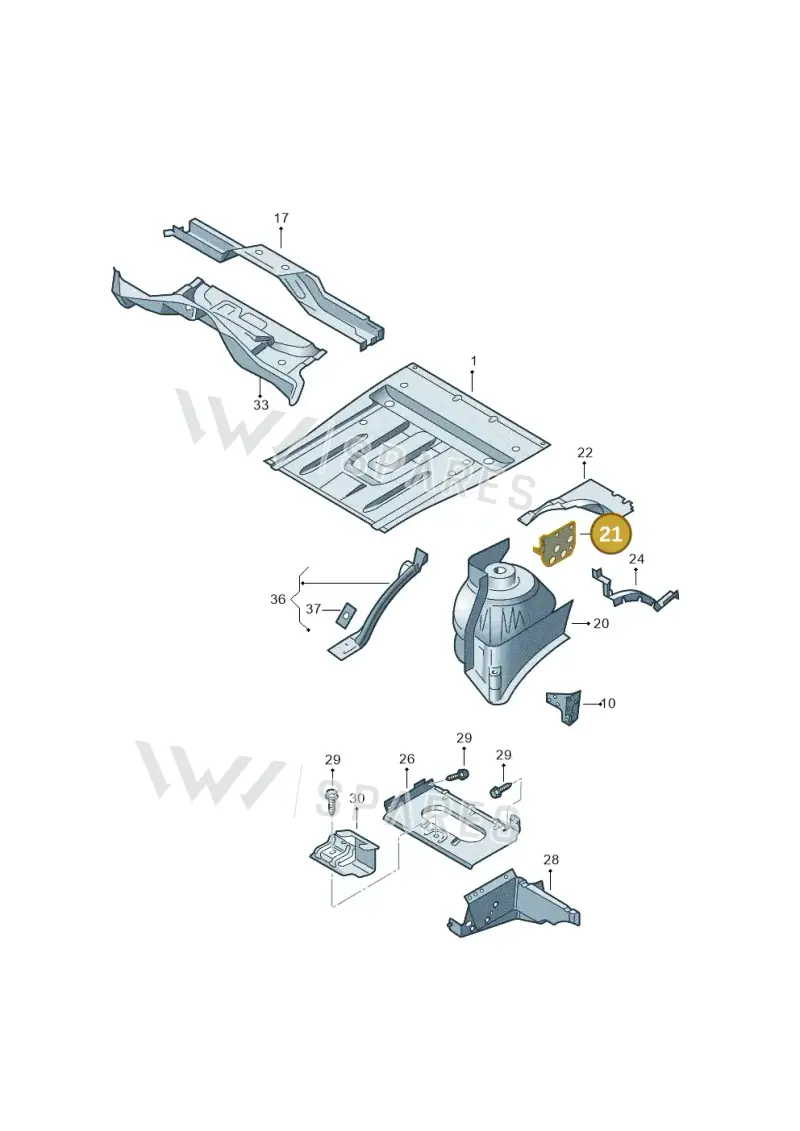 7H8803738 — Volkswagen Transp. caravelle (2011-2015) diagram 410801100, position 21
