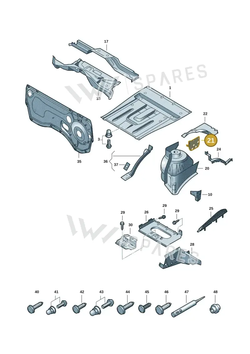 7H8803738 — Volkswagen Transport. multivan (2019-2024) diagram 7em801010, position 21
