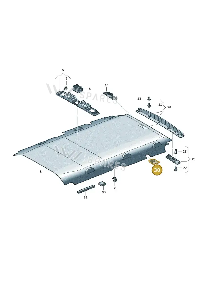 7H9857185BY20 — Volkswagen Transport. multivan (2019-2024) diagram 7em867060, position 30