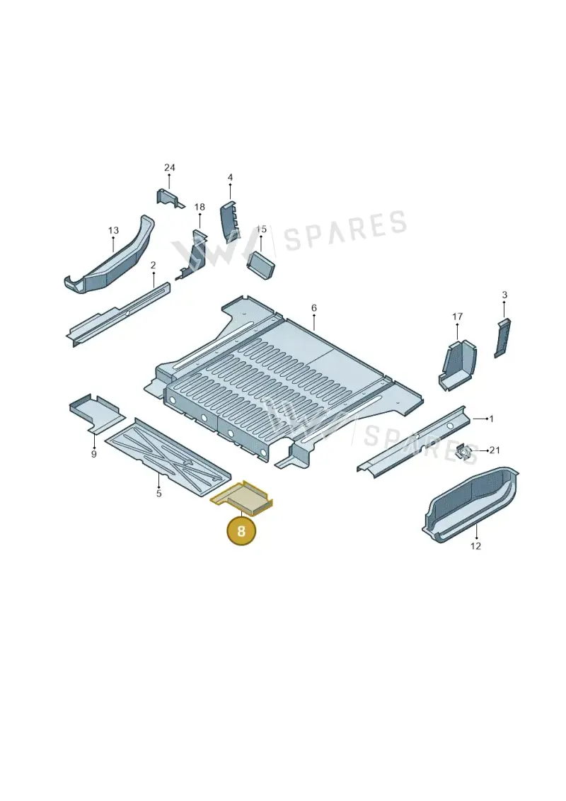 7J0801569 — Volkswagen Single-cab transp. (2019-2024) diagram 411801200, position 8