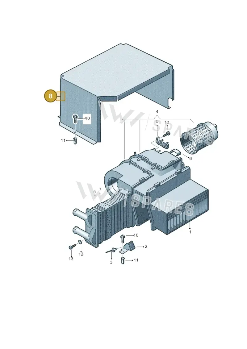 7J0819349 — Volkswagen Single-cab transp. (2019-2024) diagram 411819700, position 8