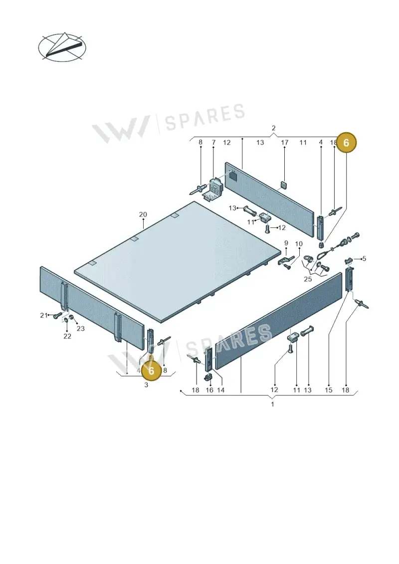 7J0829726A — Volkswagen Single-cab transp. (2019-2024) diagram 411829100, position 6