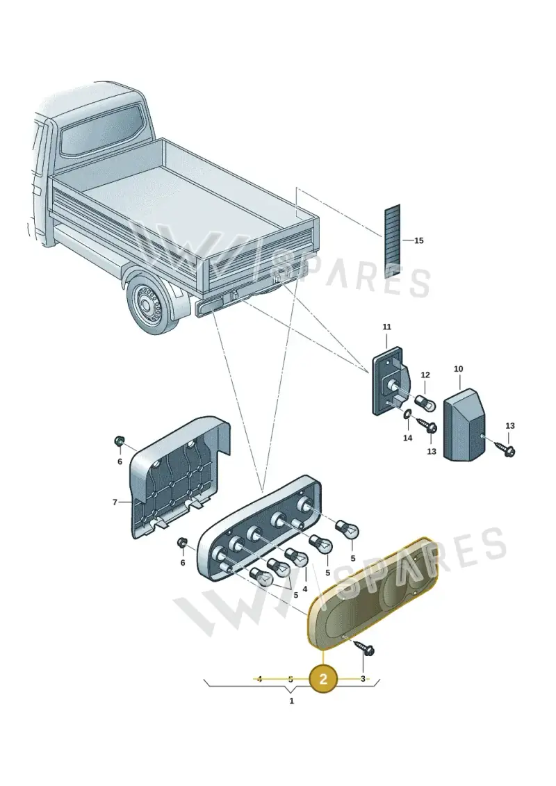 7J0945111A — Volkswagen Transporter Single Cab (2019-2024) diagram 7fp945000, position 2