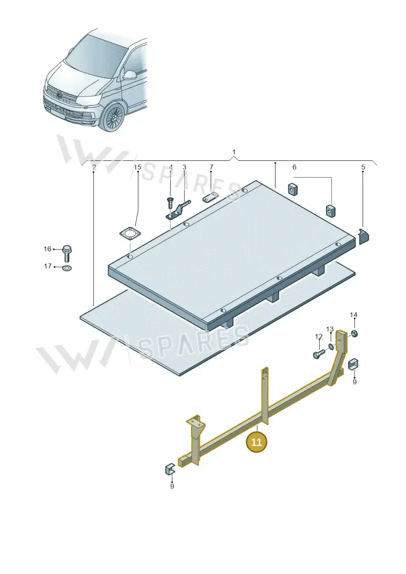 7J7801839 — Volkswagen Single-cab transp. (2019-2024) diagram 862804000, position 11