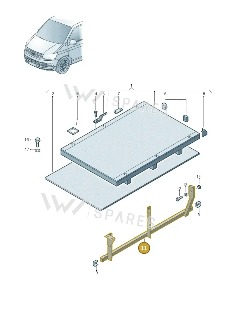 7J7801840 — Volkswagen Single-cab transp. (2019-2024) diagram 862804000, position 11