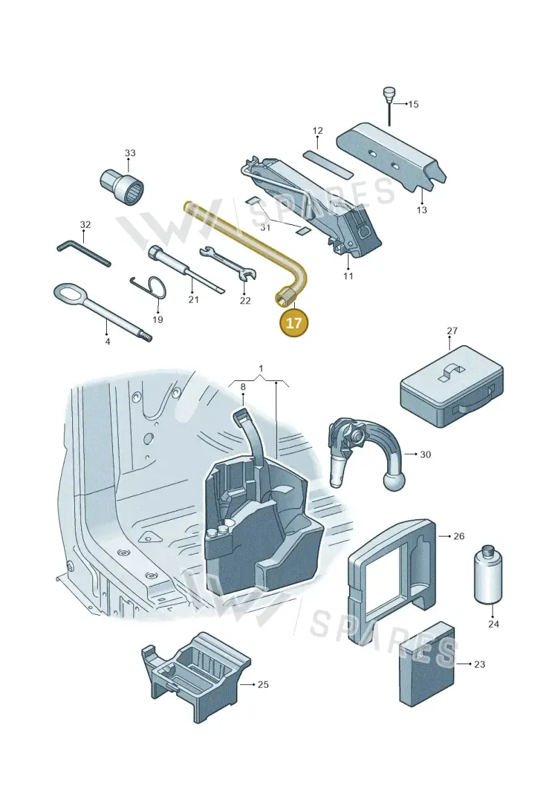 7L0012219 — Volkswagen Transp. caravelle (2011-2015) diagram 410011100, position 17