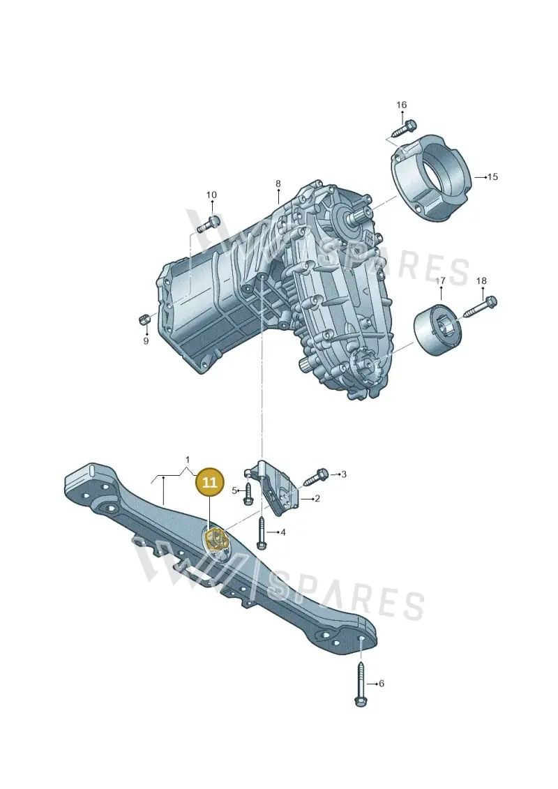 7L0399249B — Volkswagen Touareg BlueMotion (2014-2018) diagram 693341460, position 11