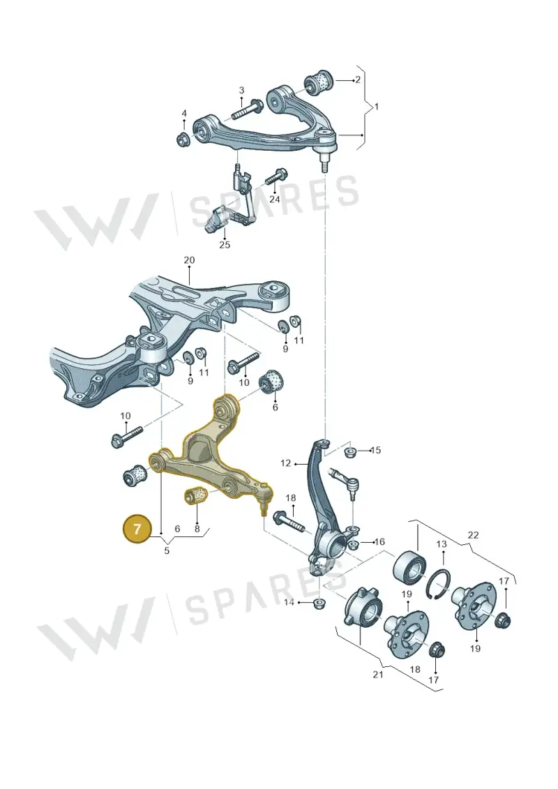 7L0407183A — Volkswagen Touareg BlueMotion (2014-2018) diagram 693407000, position 7