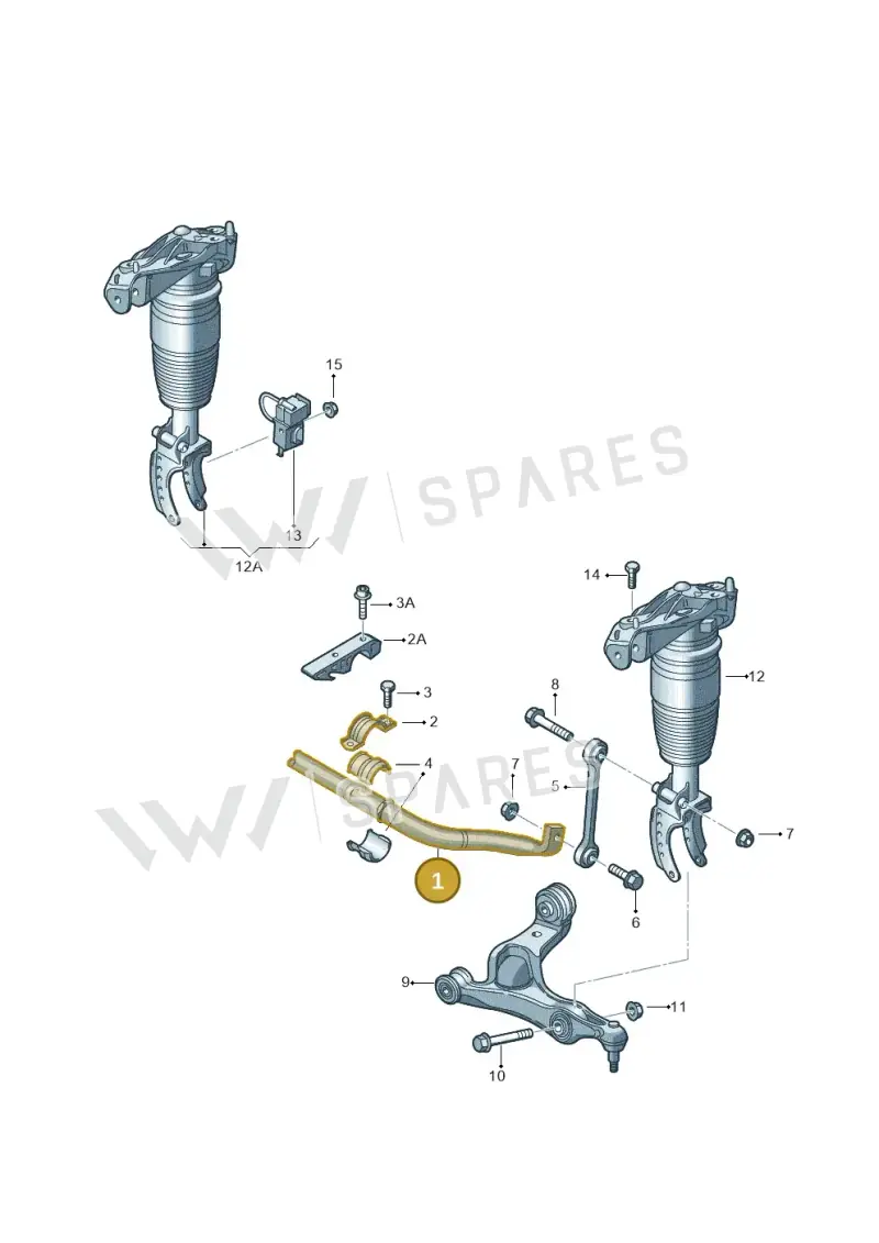 7L0411025E — Volkswagen Touareg                08> (2007-) diagram 274411050, position 1