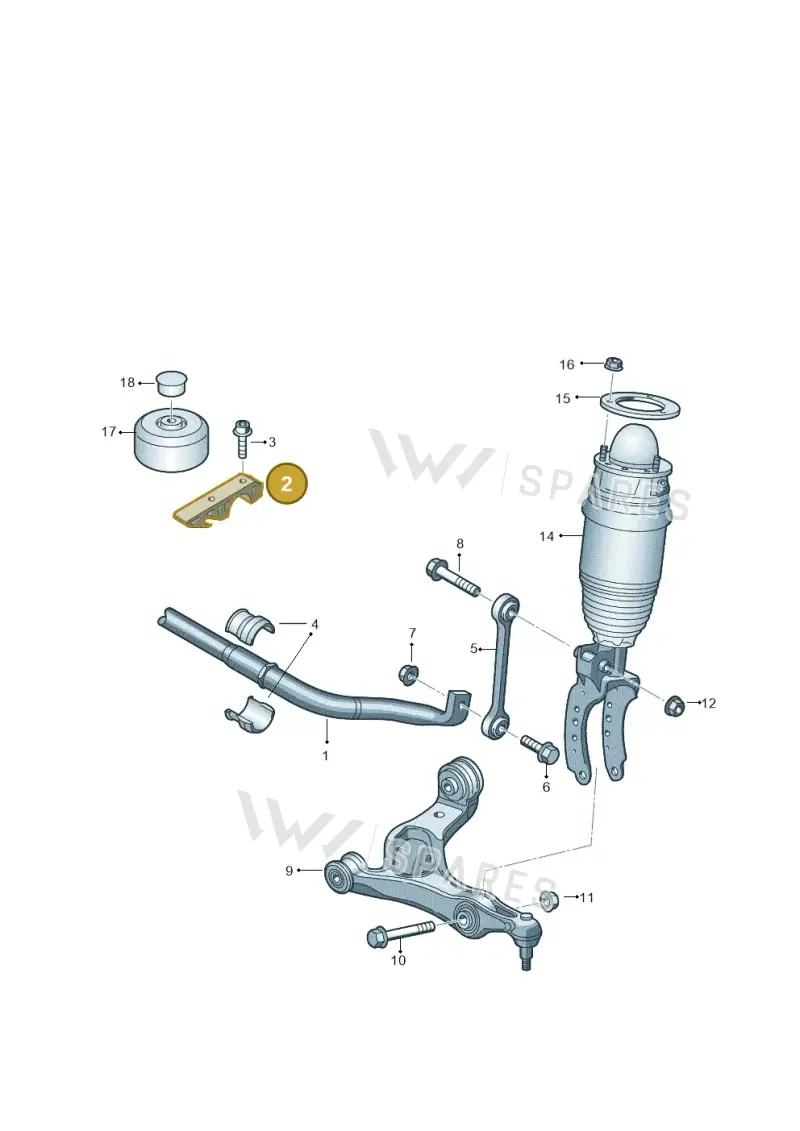 7L0411063B — Volkswagen Touareg BlueMotion (2014-2018) diagram 693411050, position 2