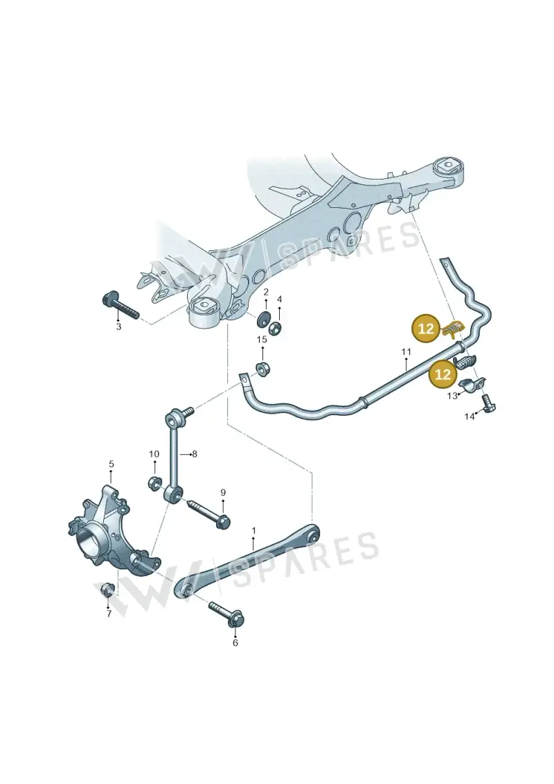7L0511413D — Volkswagen Touareg                08> (2007-) diagram 274501200, position 12