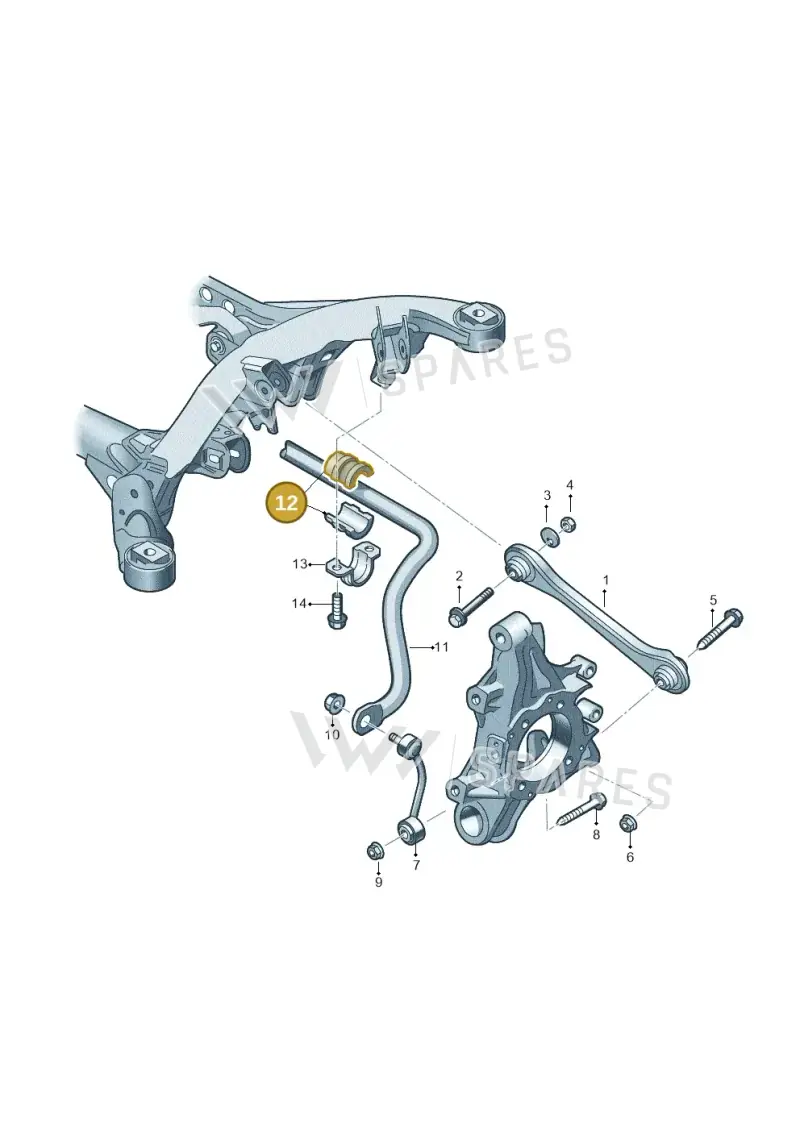 7L0511413D — Volkswagen Touareg BlueMotion (2014-2018) diagram 693501200, position 12