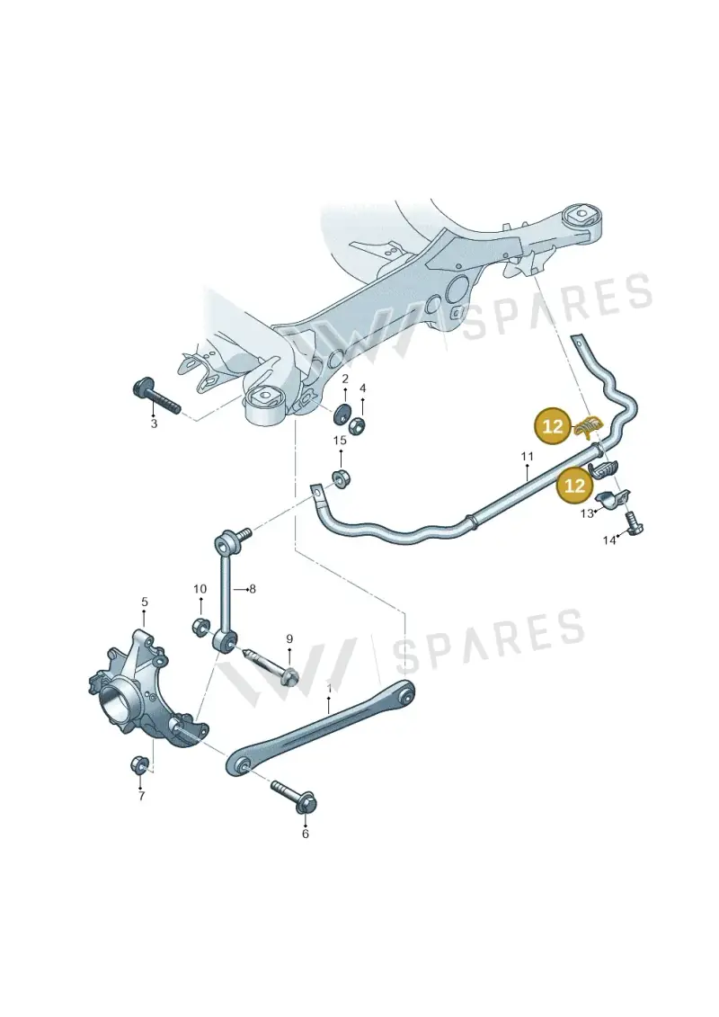 7L0511413E — Volkswagen Touareg                08> (2007-) diagram 274501200, position 12