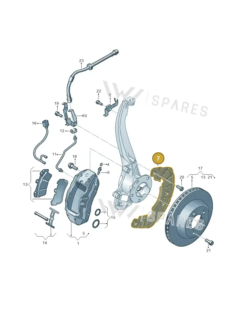 7L0615311B — Volkswagen Touareg BlueMotion (2014-2018) diagram 693615400, position 7