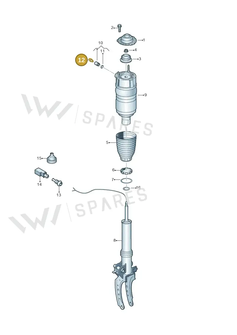 7L0616758 — Volkswagen Touareg BlueMotion (2014-2018) diagram 693411070, position 12