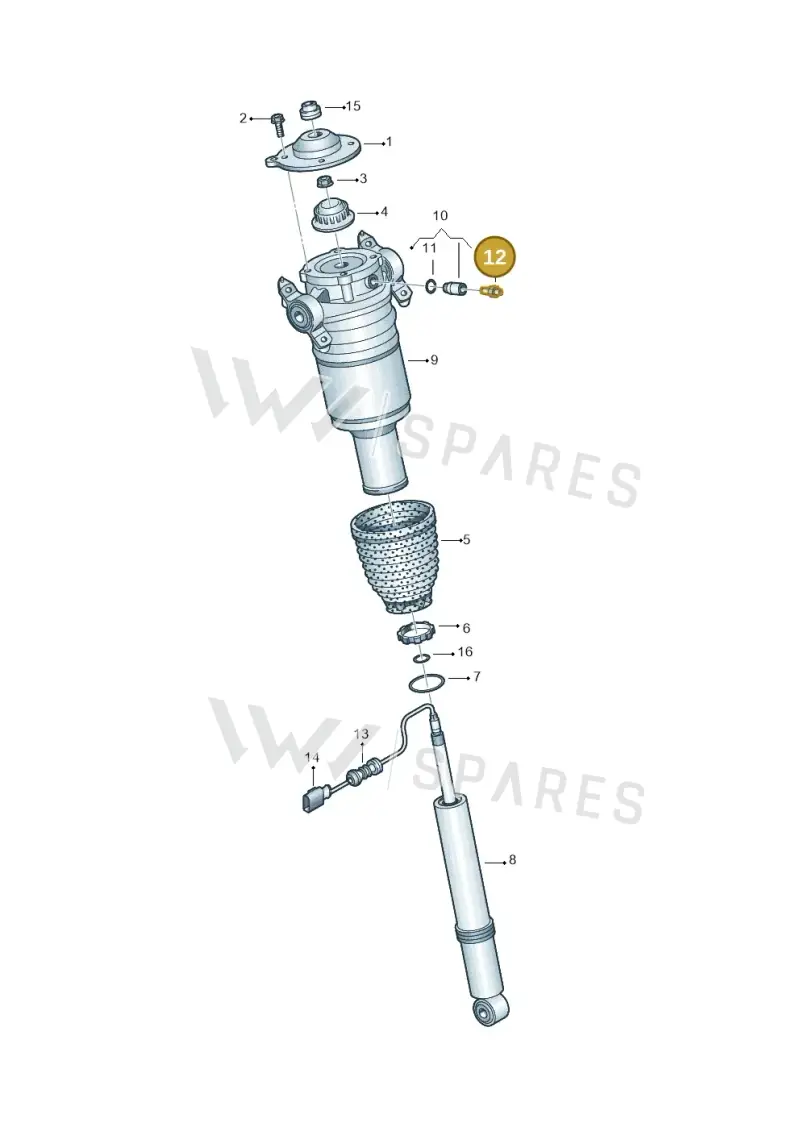 7L0616758 — Volkswagen Touareg BlueMotion (2014-2018) diagram 693511070, position 12
