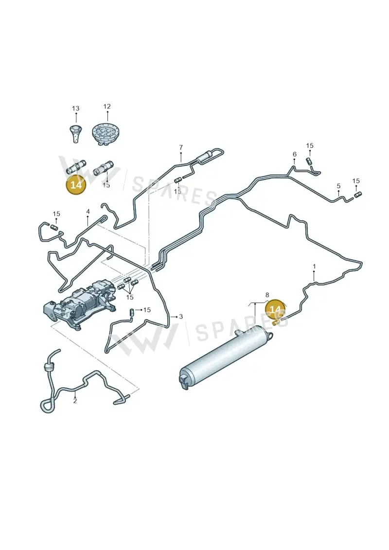 7L0616829 — Volkswagen Touareg BlueMotion (2014-2018) diagram 693616350, position 14
