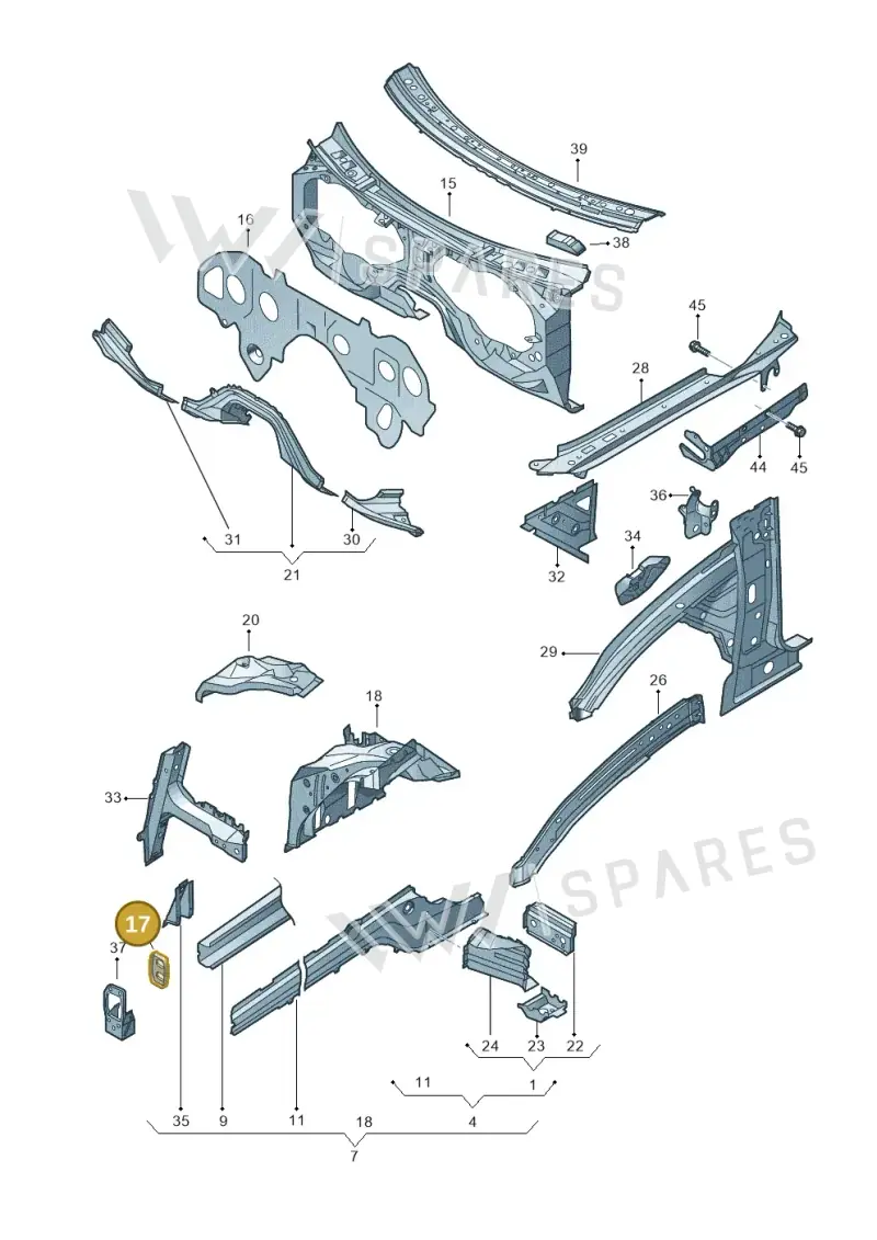 7L0803410 — Volkswagen Touareg                08> (2007-) diagram 274803100, position 17