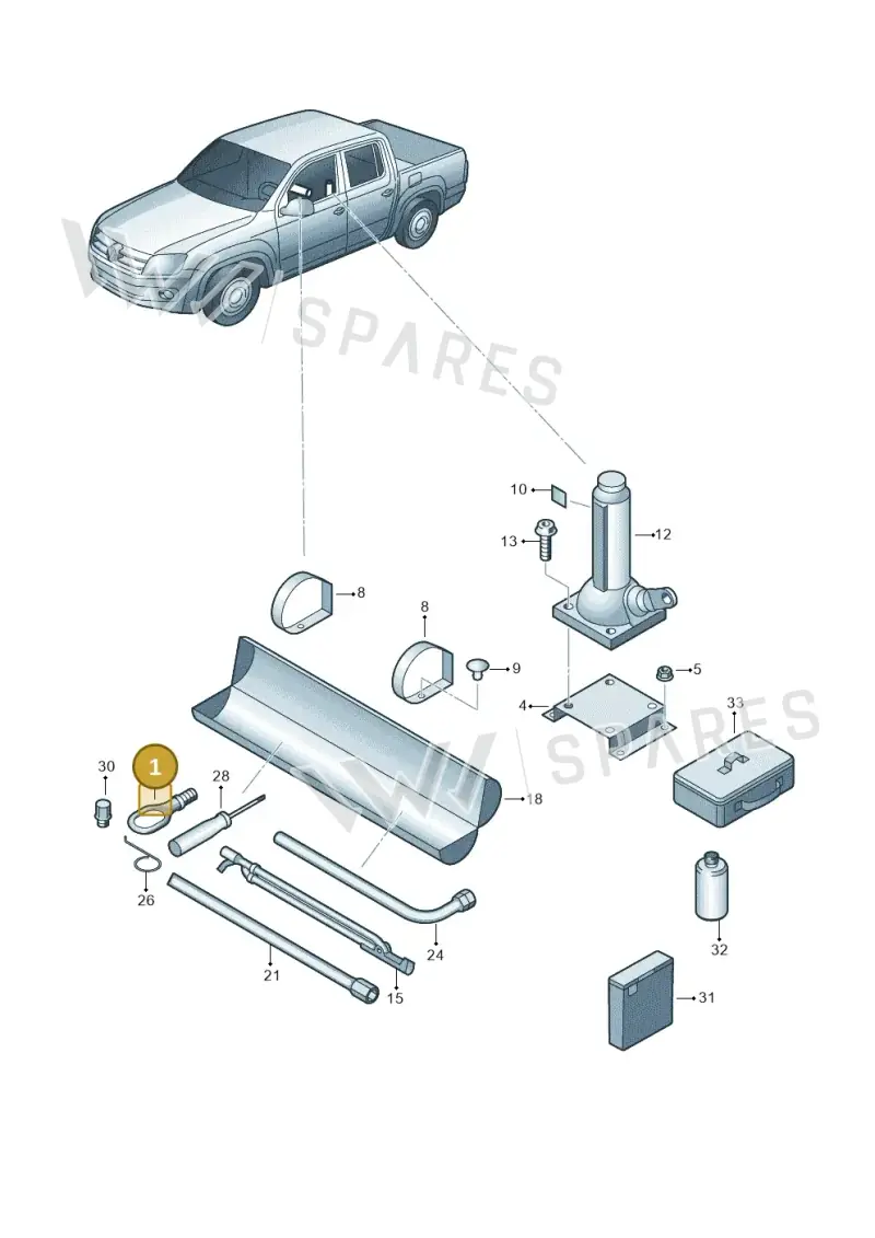 7L0805783A — Volkswagen Amarok twin cab (2012-2016) diagram 683012000, position 1
