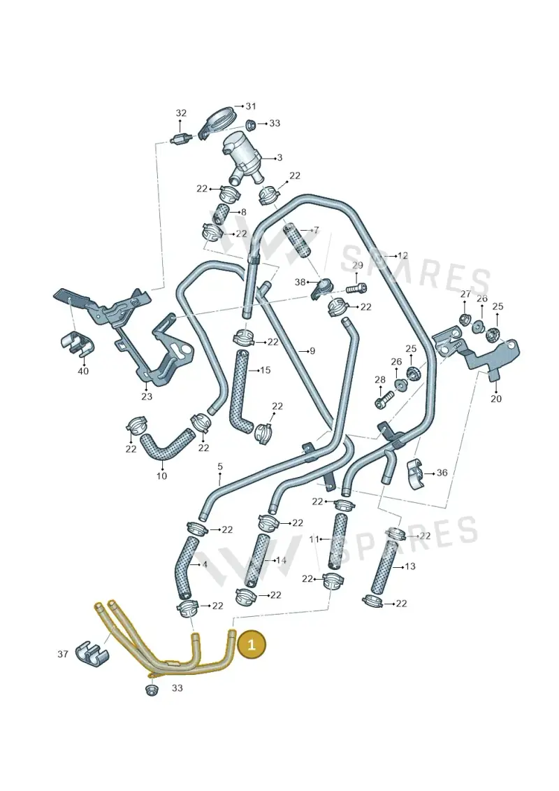 7L0815802A — Volkswagen Touareg BlueMotion (2014-2018) diagram 787819170, position 1