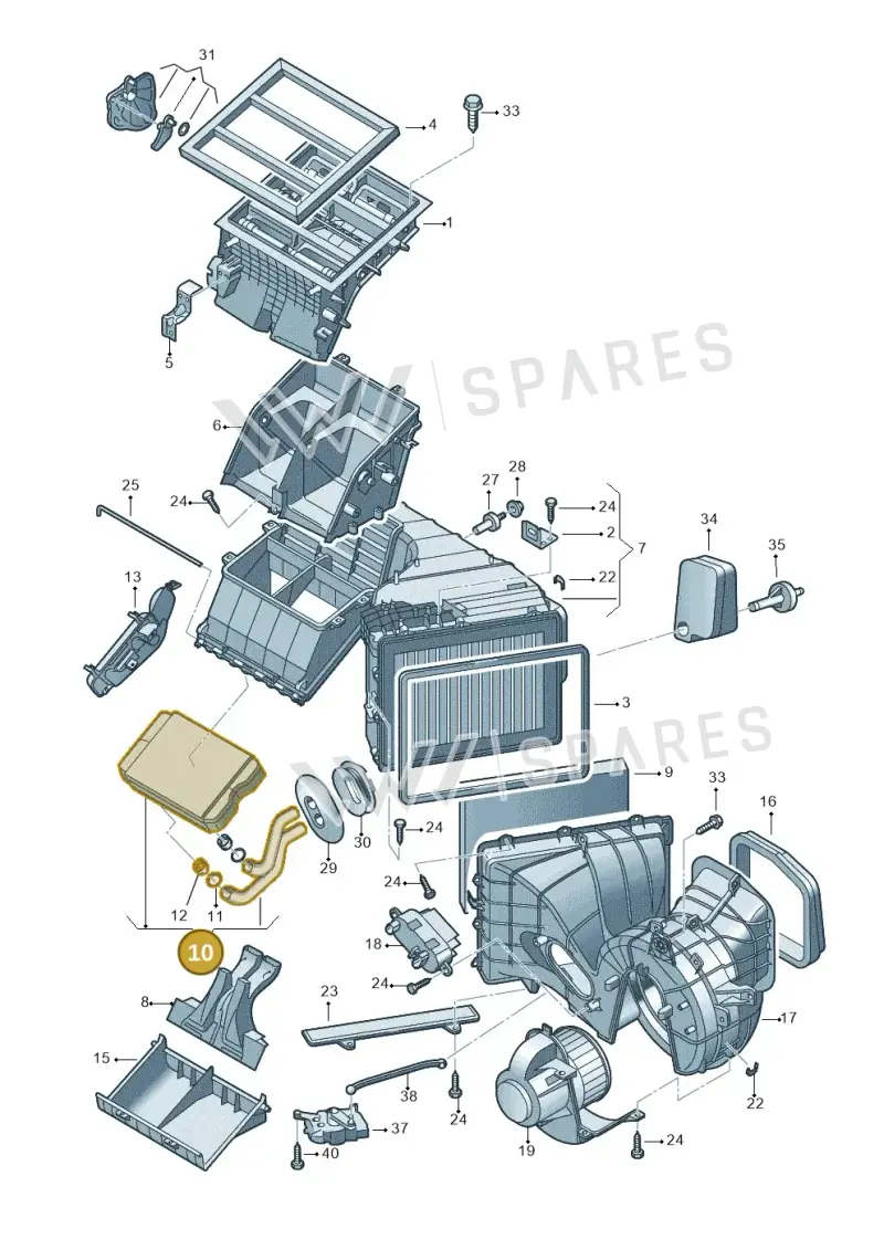 7L0819031 — Volkswagen Amarok twin cab (2022-) diagram 683819000, position 10