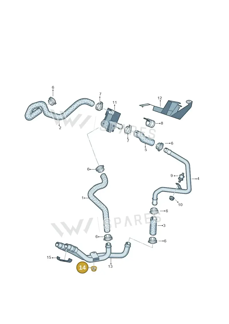 7L0819055D — Volkswagen Touareg BlueMotion (2014-2018) diagram 693819200, position 14