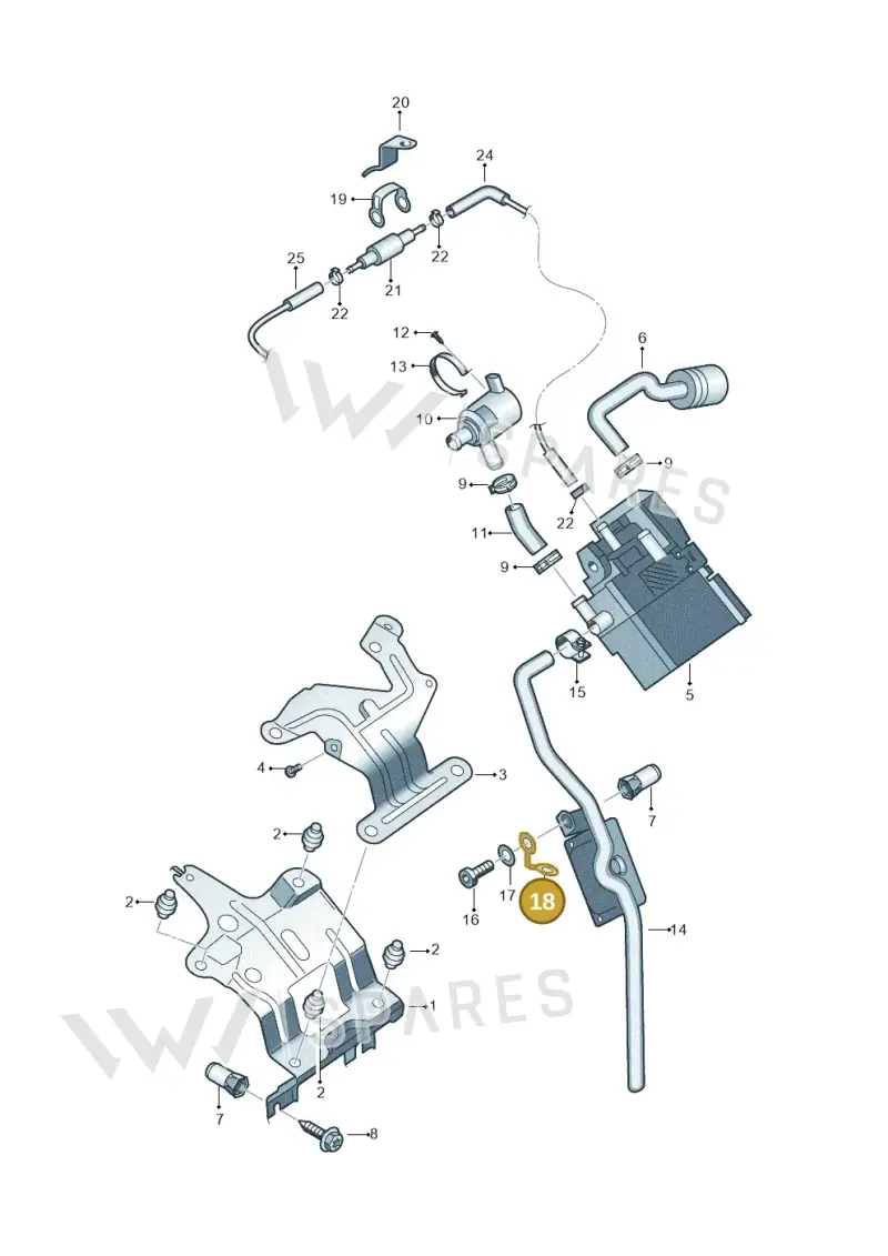 7L0819261A — Volkswagen Amarok twin cab (2012-2016) diagram 683819580, position 18