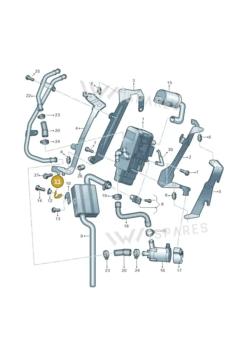 7L0819261A — Volkswagen Amarok twin cab (2022-) diagram 894819700, position 11
