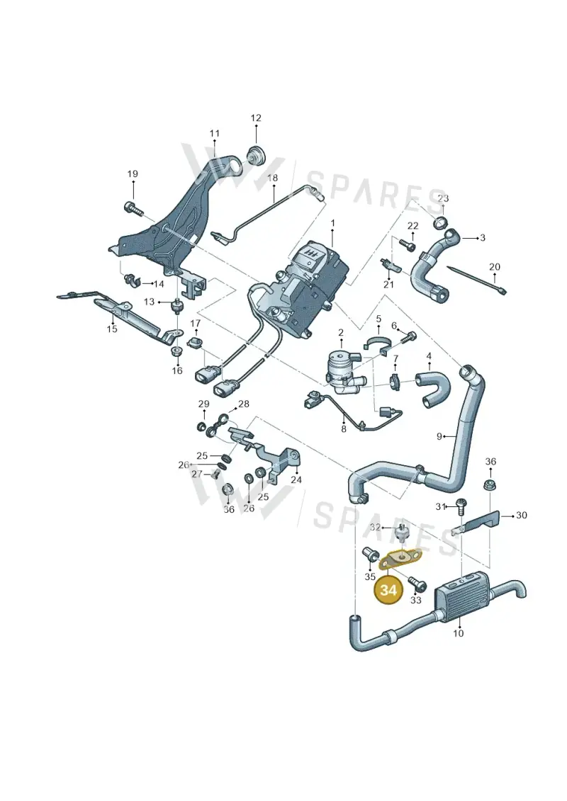 7L0819379 — Volkswagen Touareg BlueMotion (2014-2018) diagram 693819700, position 34