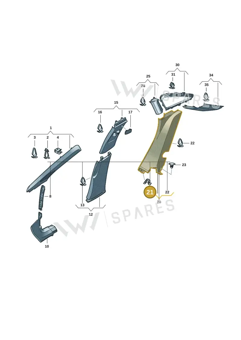 7L0867208 — Volkswagen ID.7 Limousine Pro (2023-) diagram 14b867700, position 21