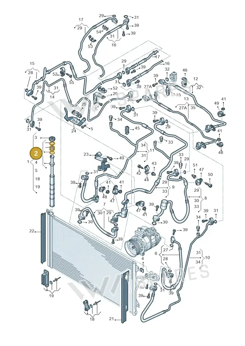 7L0898191A — Volkswagen Touareg                08> (2007-) diagram 274820350, position 2