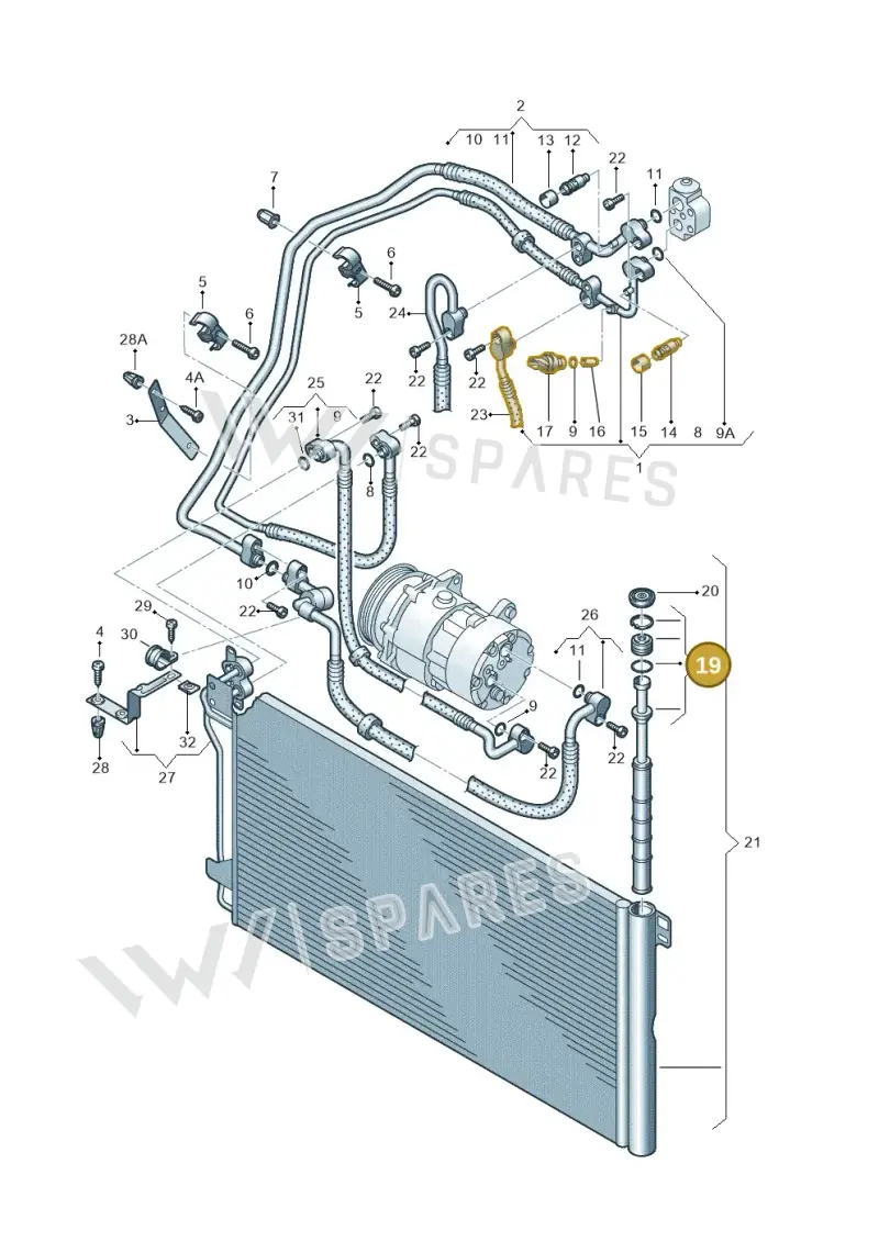 7L0898191A — Volkswagen Transp. caravelle (2008-2009) diagram 410820150, position 19