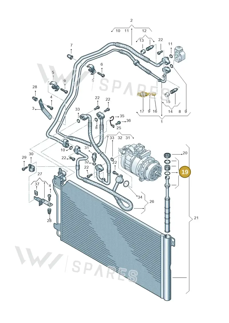 7L0898191A — Volkswagen TRANSPORTER            06 (2005-2006) diagram 411820200, position 19