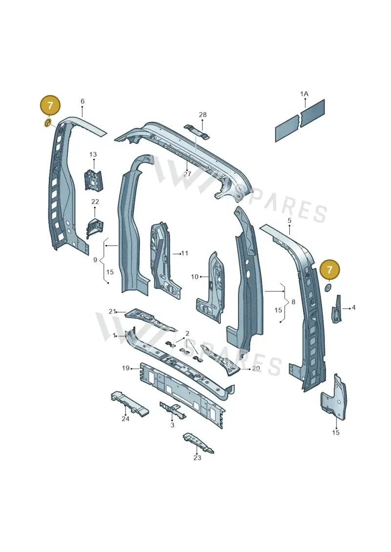 7L0899182 — Volkswagen Transport. multivan (2019-2024) diagram 410813000, position 7
