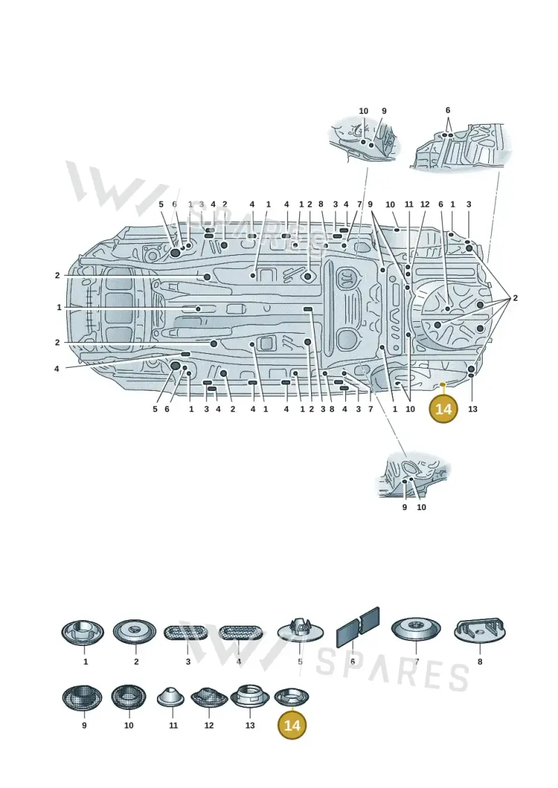 7L0899183A — Volkswagen Taigo (2021-2024) diagram 2f0803670, position 14