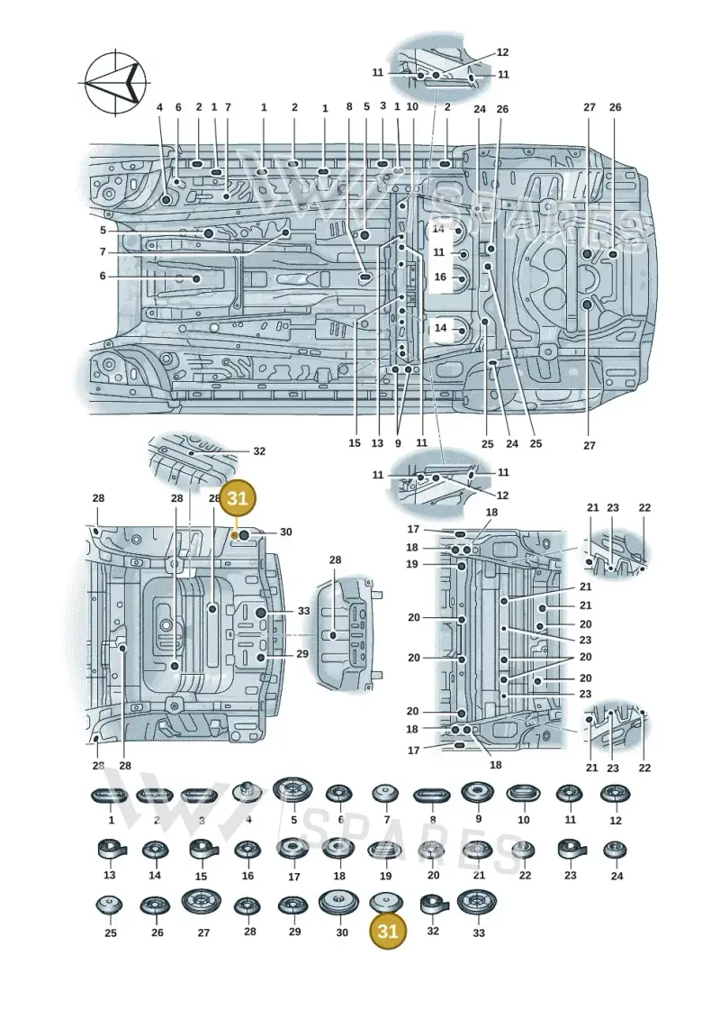 7L0899183A — Volkswagen Tiguan 2.0 (2023-) diagram 57x803670, position 31
