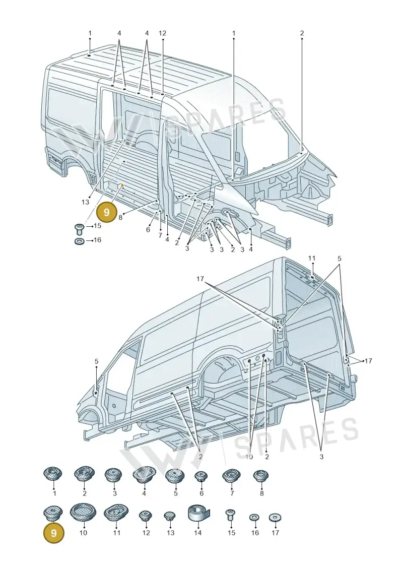 7L0899185 — Volkswagen E-Crafter 35 (2018-2024) diagram 806803360, position 9
