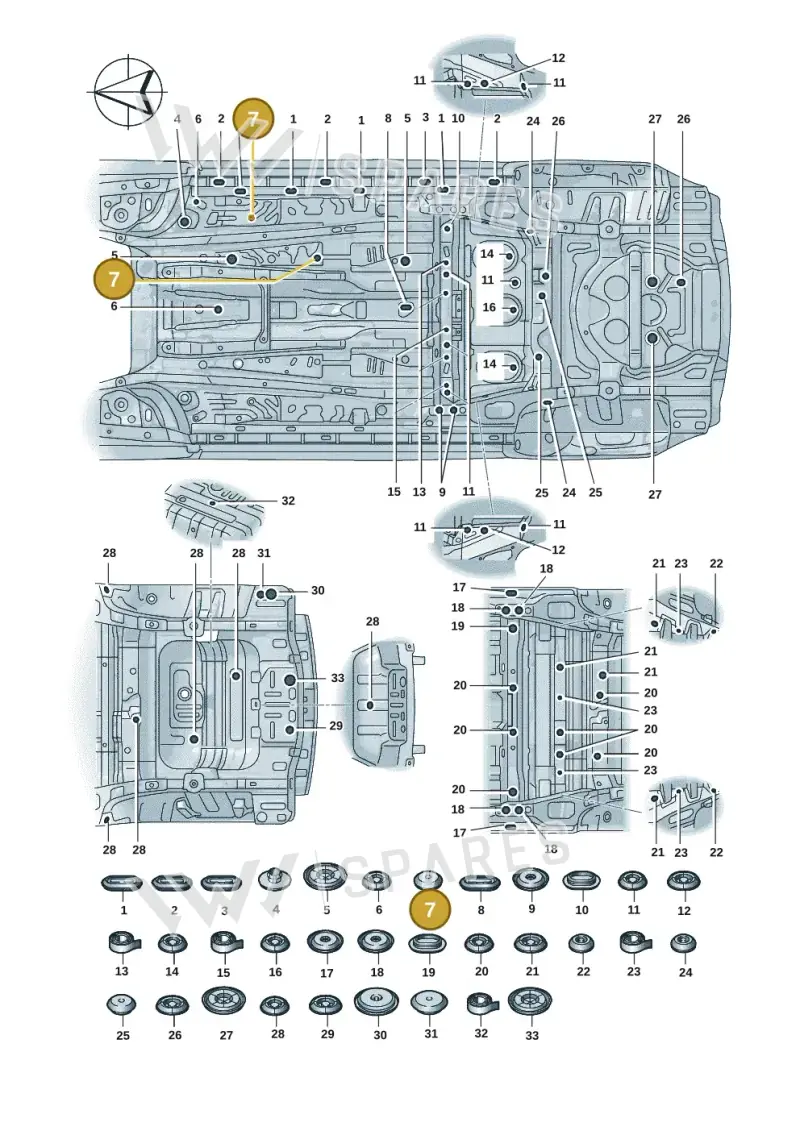 7L0899187 — Volkswagen Tiguan 2.0 (2023-) diagram 57x803670, position 7