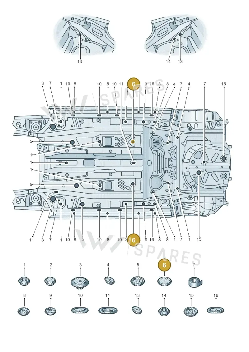 7L0899191 — Audi A1 Sportback (2018-2025) diagram 592803350, position 6