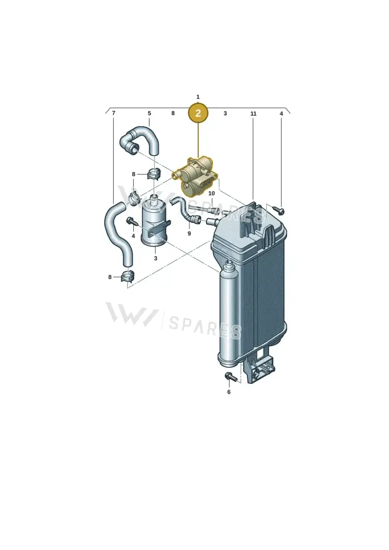 7L0906243A — Volkswagen Tiguan 2.0 4Motion (2017-2024) diagram 829201801, position 2