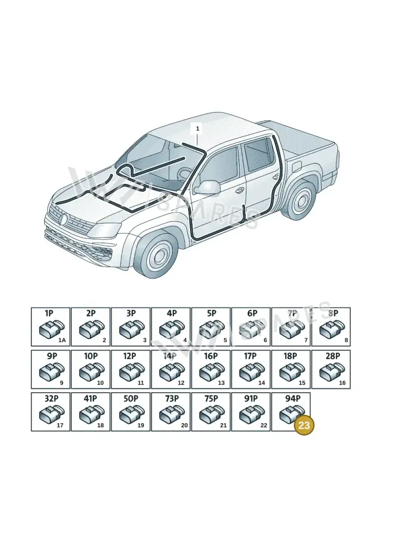 7L0906385A — Volkswagen Amarok (2022-) diagram 2ha971080, position 23