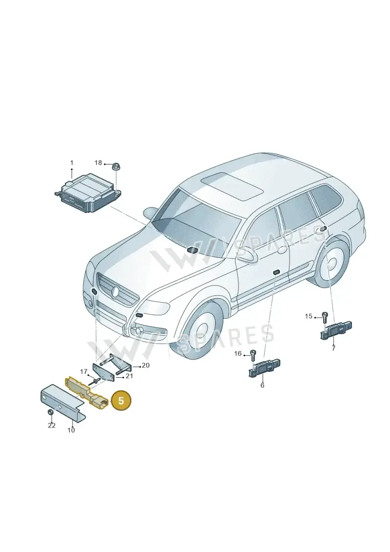 7L0909606D — Volkswagen Touareg                08> (2007-) diagram 274909100, position 5