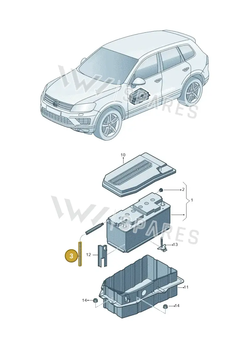 7L0915531 — Volkswagen Touareg (2014-2018) diagram 787915000, position 3